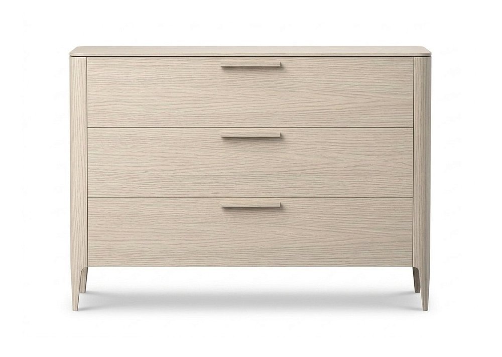 Комод Type oak 3 ящика ширина 120 см (беленый дуб)