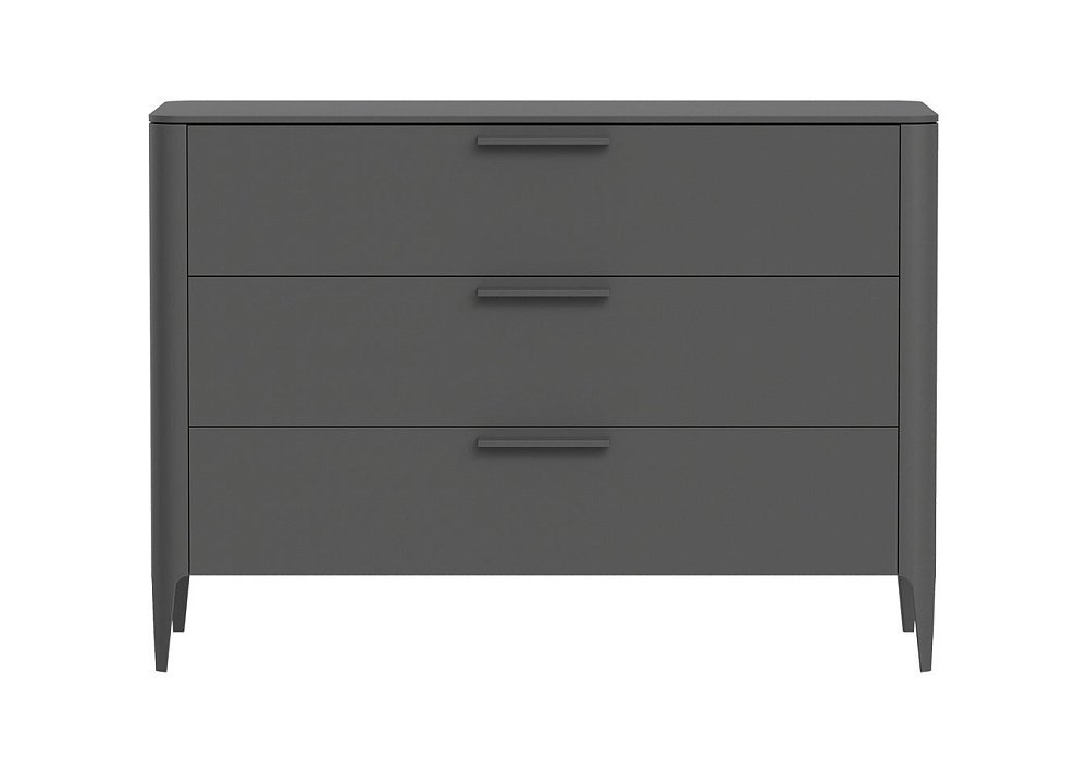 Комод Type 3 ящика ширина 120 см (темно-серый)
