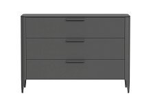 Комод Type 3 ящика ширина 120 см (темно-серый)