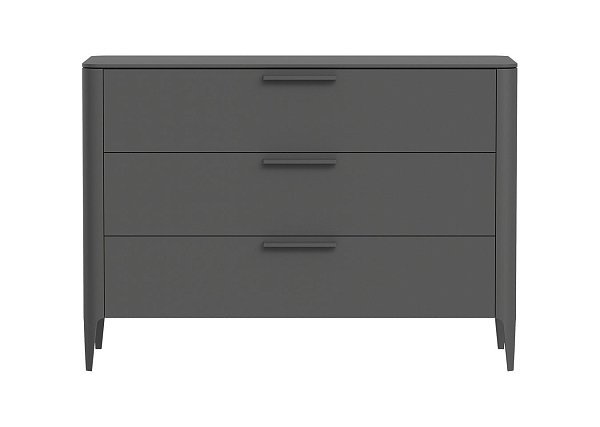 Комод Type 3 ящика ширина 120 см (темно-серый)