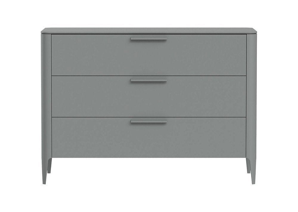Комод Type 3 ящика ширина 120 см (серый)