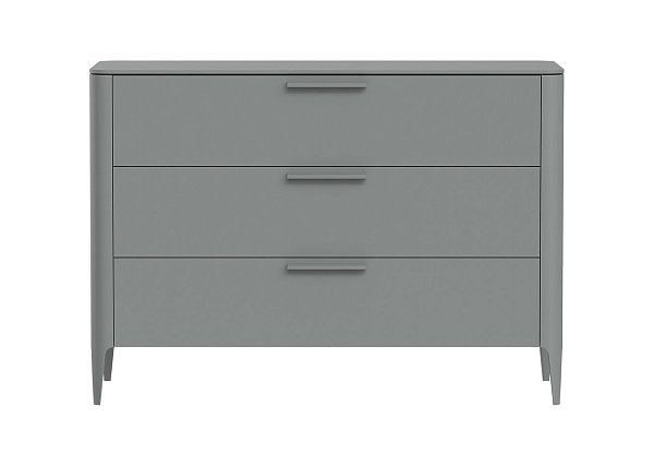 Комод Type 3 ящика ширина 120 см (серый)