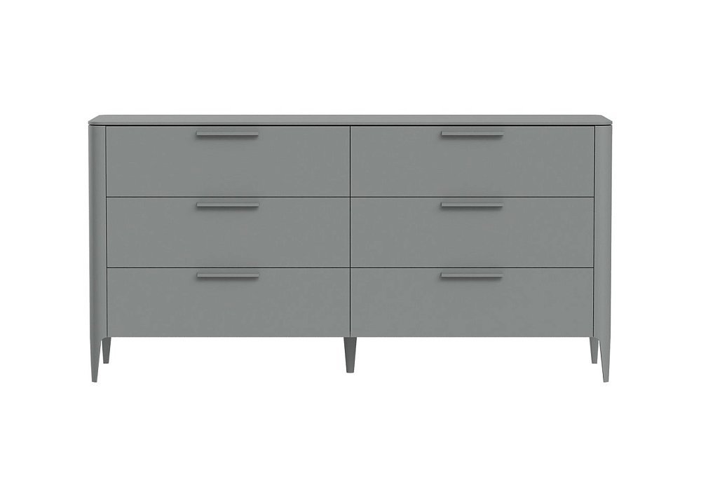 Комод Type 6 ящиков ширина 170 см (серый)