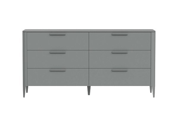 Комод Type 6 ящиков ширина 170 см (серый)