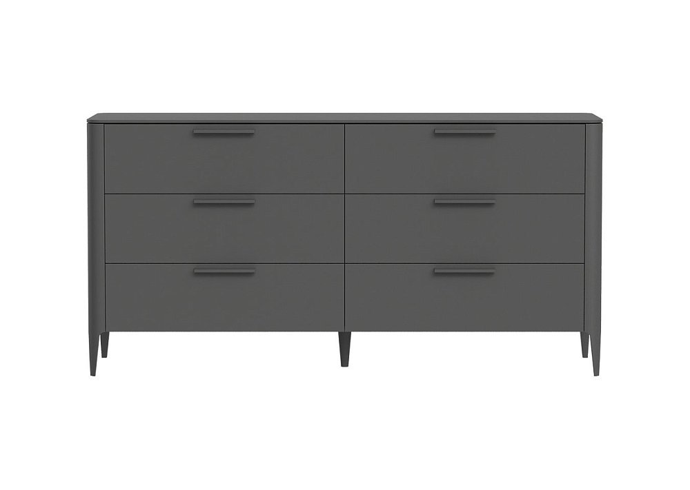 Комод Type 6 ящиков ширина 170 см (темно-серый)