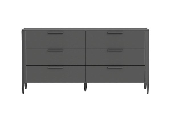 Комод Type 6 ящиков ширина 170 см (темно-серый)