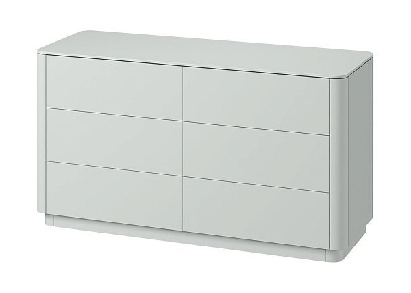 Комод Tammi 6 ящиков ширина 140 см (светло-серый)