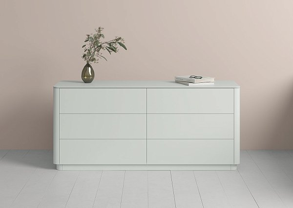 Комод Tammi 6 ящиков ширина 170 см (светло-серый)