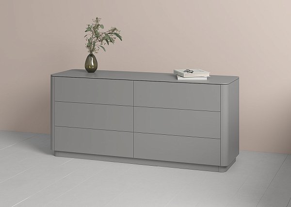 Комод Tammi 6 ящиков ширина 170 см (серый)