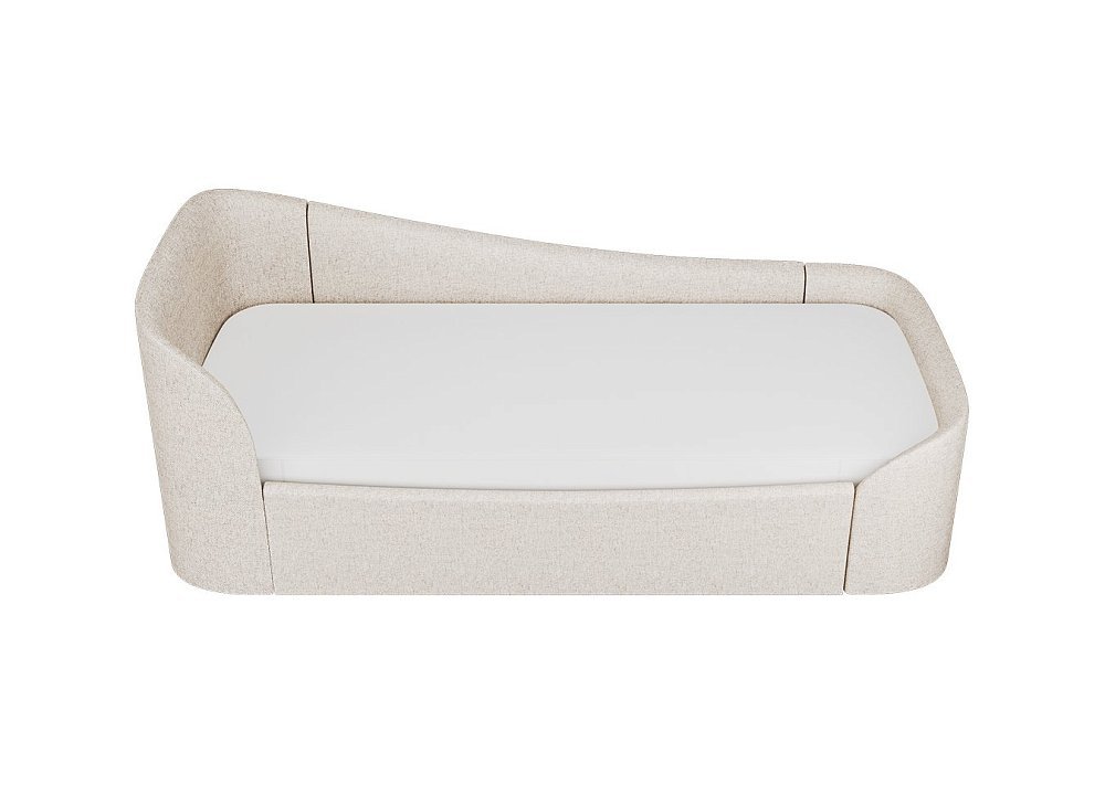 Диван-кровать KIDI Soft с низким изножьем 90*200 см R (бежевый, рогожка)