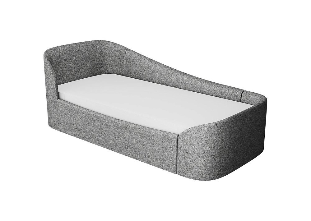Диван-кровать KIDI Soft с низким изножьем 90*200 см R (серый, рогожка)