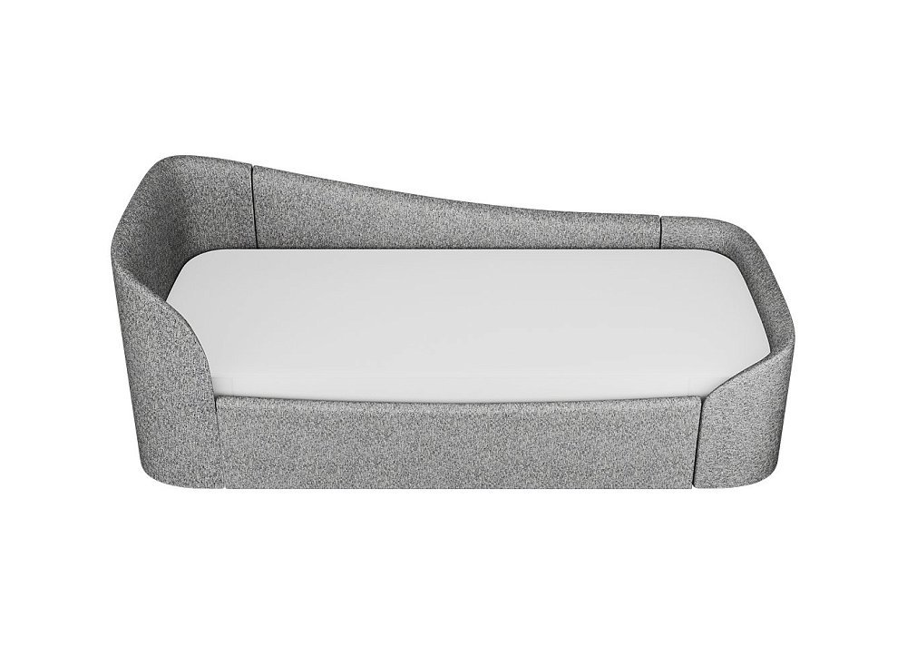 Диван-кровать KIDI Soft с низким изножьем 90*200 см R (серый, рогожка)