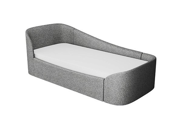 Диван-кровать KIDI Soft с низким изножьем 90*200 см R (серый, рогожка)