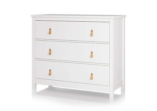 Комод Wood 3 ящика (белый)