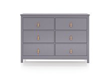 Комод Wood 6 ящиков (серый)