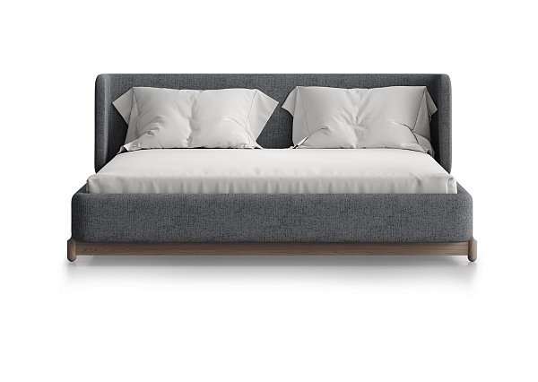 Кровать Basic спальное место 160*200 см (серый, рогожка)