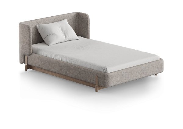 Кровать Basic спальное место 120*200 см (бежевый, рогожка)