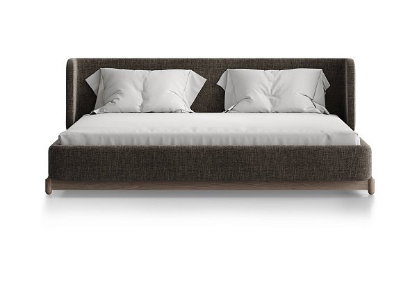 Кровать Basic спальное место 180*200 см (коричневый, рогожка)