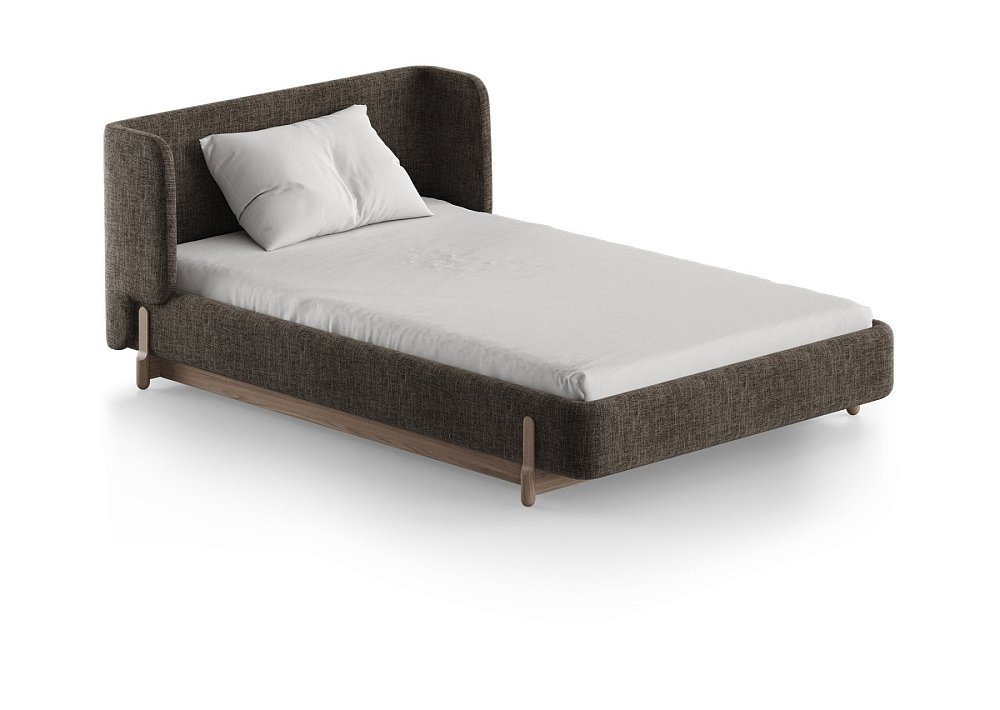 Кровать Basic спальное место 120*200 см (коричневый, рогожка)