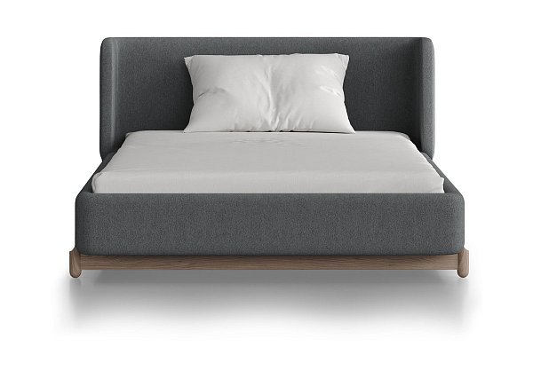 Кровать Basic спальное место 120*200 см (светло-серый, твид)
