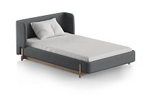Кровать Basic спальное место 120*200 см (светло-серый, твид)