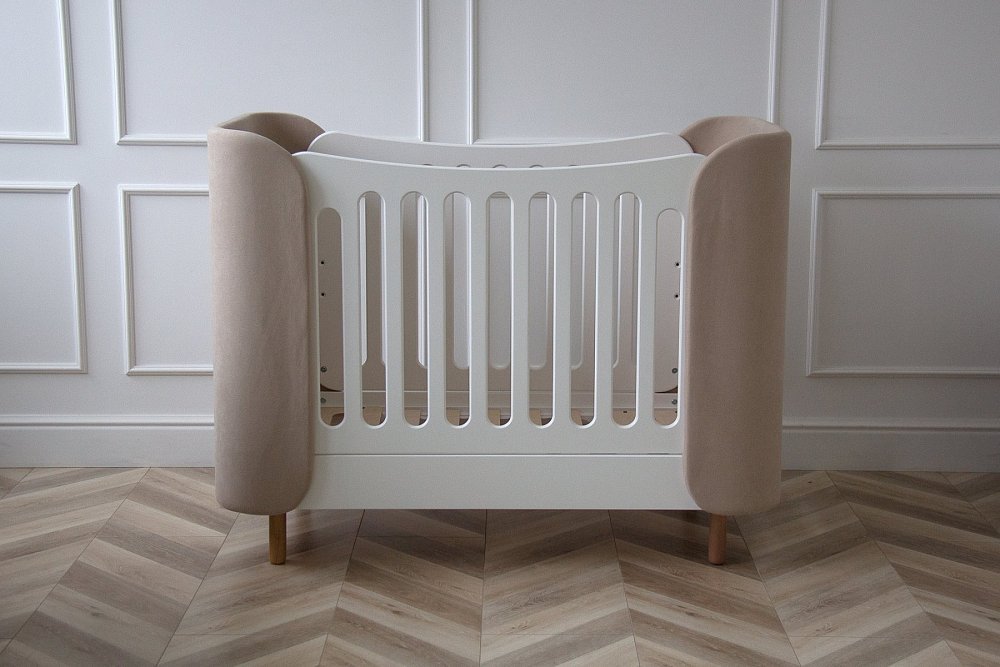 Кроватка KIDI Soft mini cпальное место 60*120 см (бежевый)
