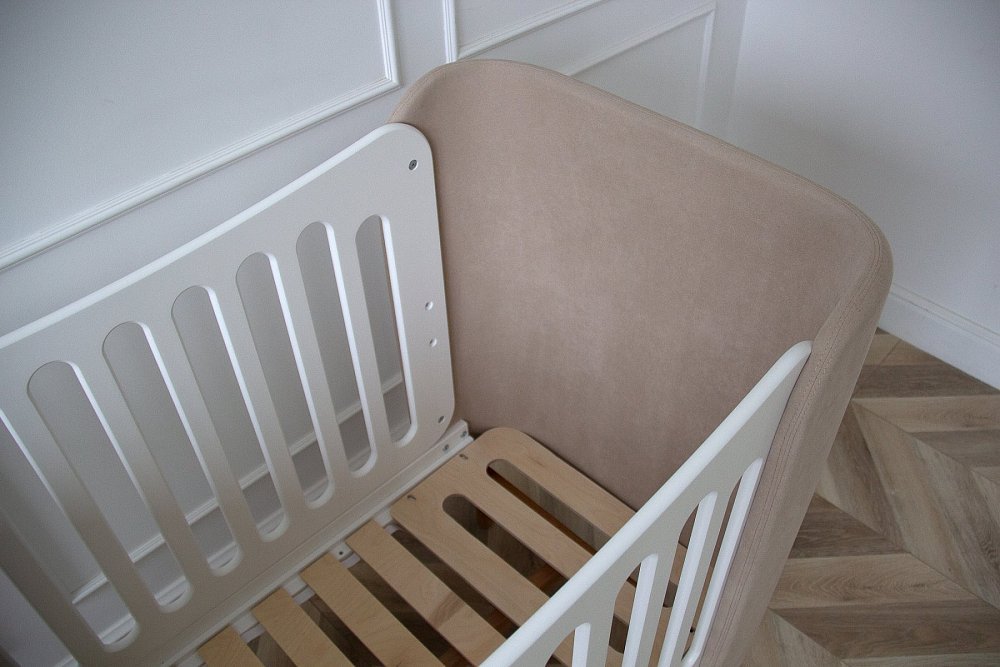 Кроватка KIDI Soft mini cпальное место 60*120 см (бежевый)