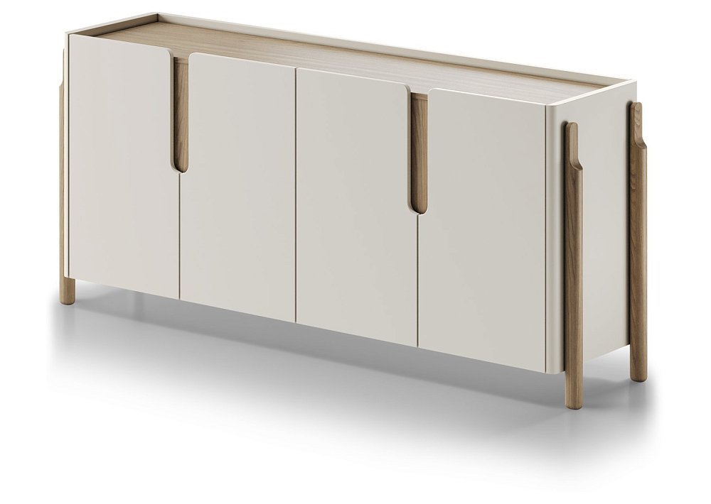 Комод Basic 4 двери ширина 180 см (молочный)