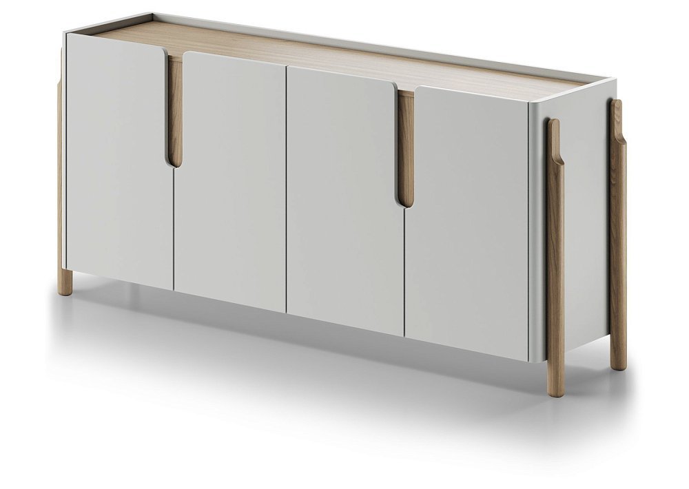 Комод Basic 4 двери ширина 180 см (светло-серый)