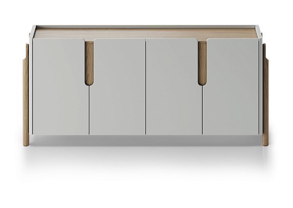 Комод Basic 4 двери ширина 180 см (светло-серый)