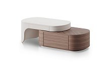 Столик Lagom nova 2 120 см (дымка, орех)