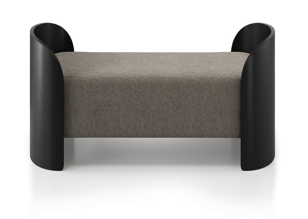 Банкетка Lagom 2 120 см (капучино твид, черный)