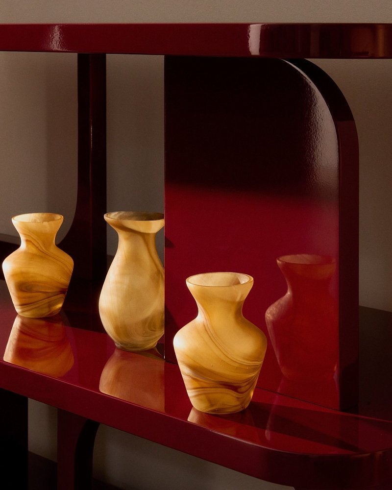 Набор из 3 ваз Nerola коричневых оттенков, 10 см / 9,5 см / 12,5 см