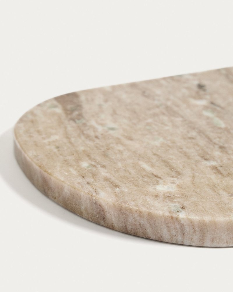 Сервировочная доска Nolvet из мрамора бежевого цвета 30 x 23 см