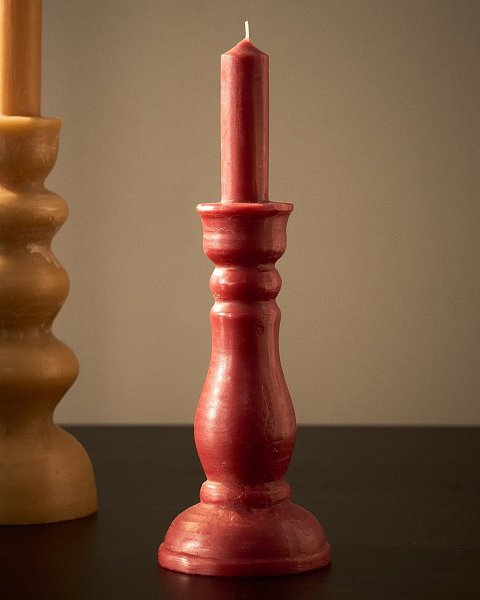 Бордовая свеча Ferel 45 см