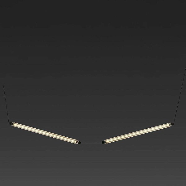 Подвесной светильник LUMINA 600 2L COLGANTE черный CURVO LED 24W 2200K