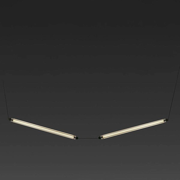 Подвесной светильник LUMINA 600 2L COLGANTE черный CURVO LED 24W 2200K