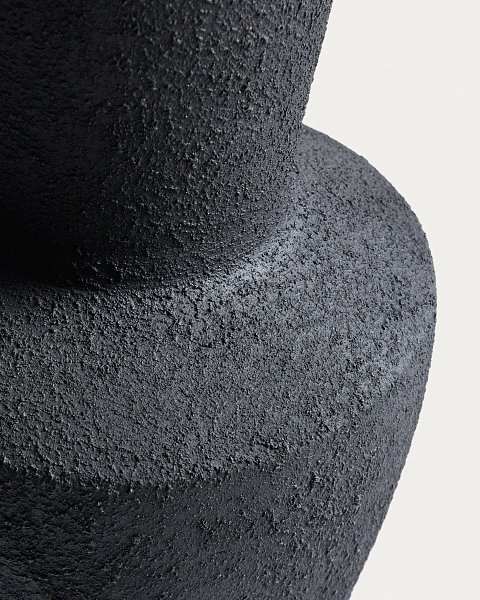 Черная терракотовая ваза Nerun, 46 см