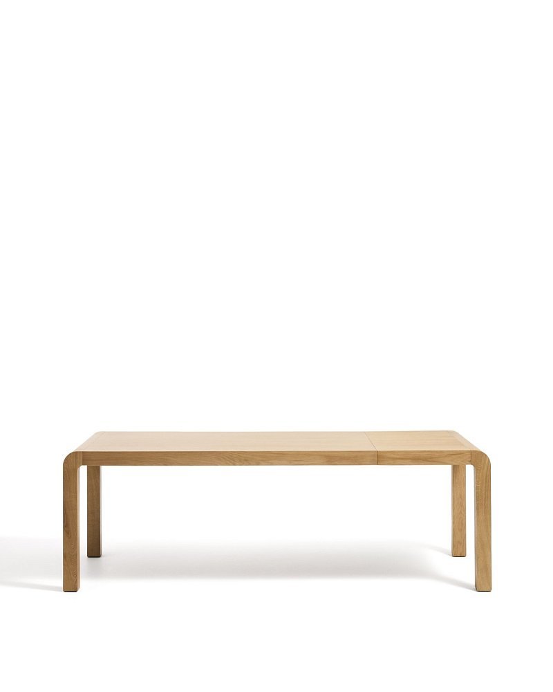 Раздвижной стол Erisia из массива дуба с натуральной отделкой, 180 (230) x 90 см