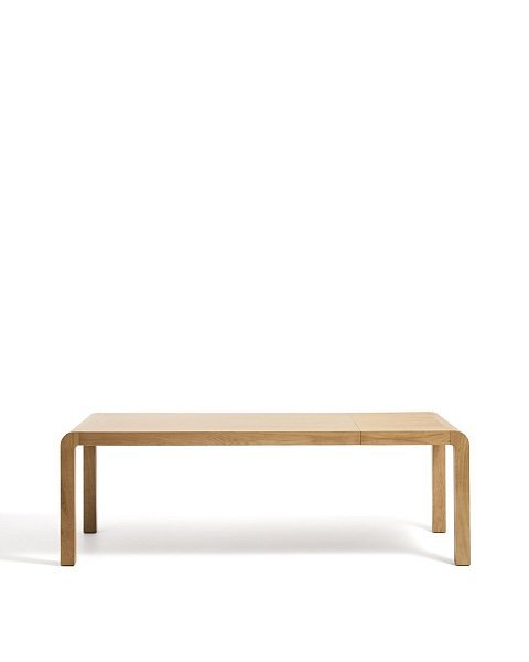 Раздвижной стол Erisia из массива дуба с натуральной отделкой, 180 (230) x 90 см