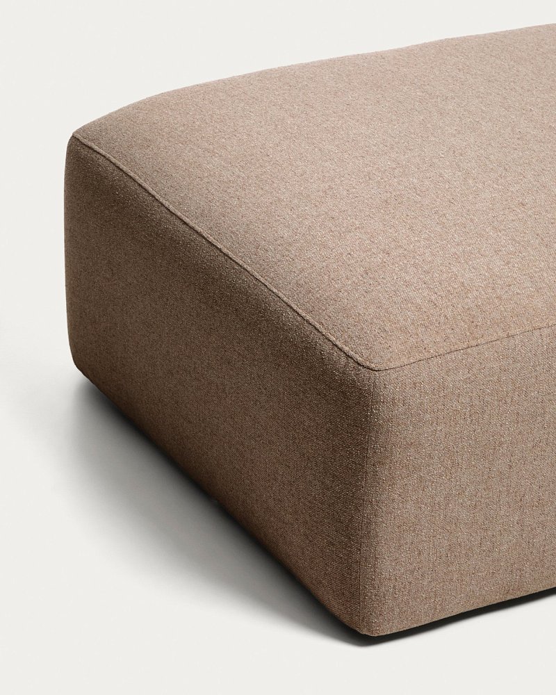 Пуф Blok из коричневого шенилла, 90x104 см