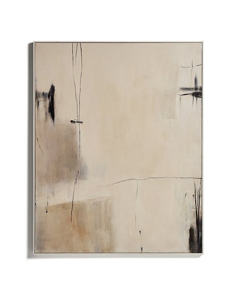 Абстрактная картина Meril в бежевых тонах, 120 x 150 см