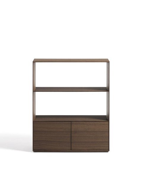 Стеллаж Visala с 1 открытой полкой из шпона ореха, 90 x 106 см