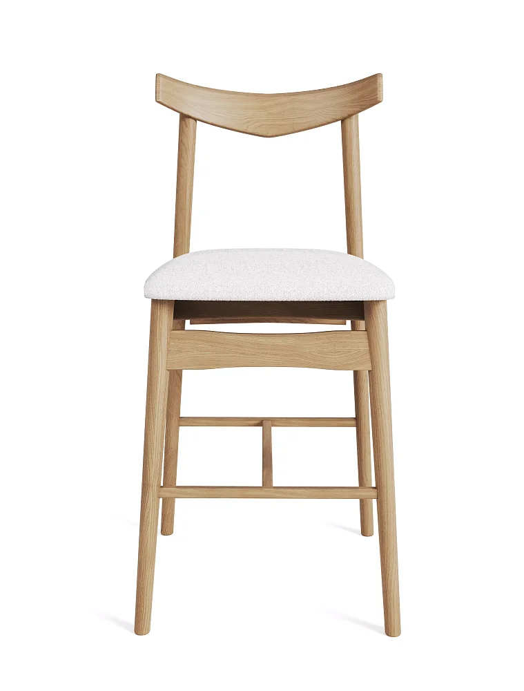 Полубарный стул RIVI Wood Soft (дуб/молочный дуб) 47x58x81