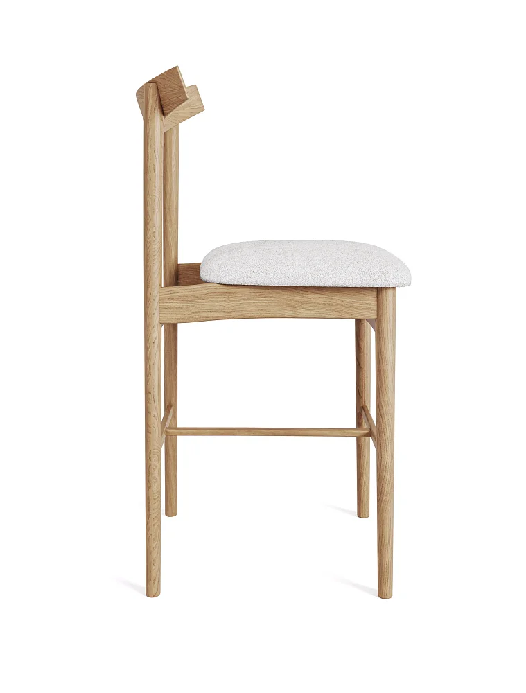 Полубарный стул RIVI Wood Soft (дуб/молочный дуб) 47x58x81