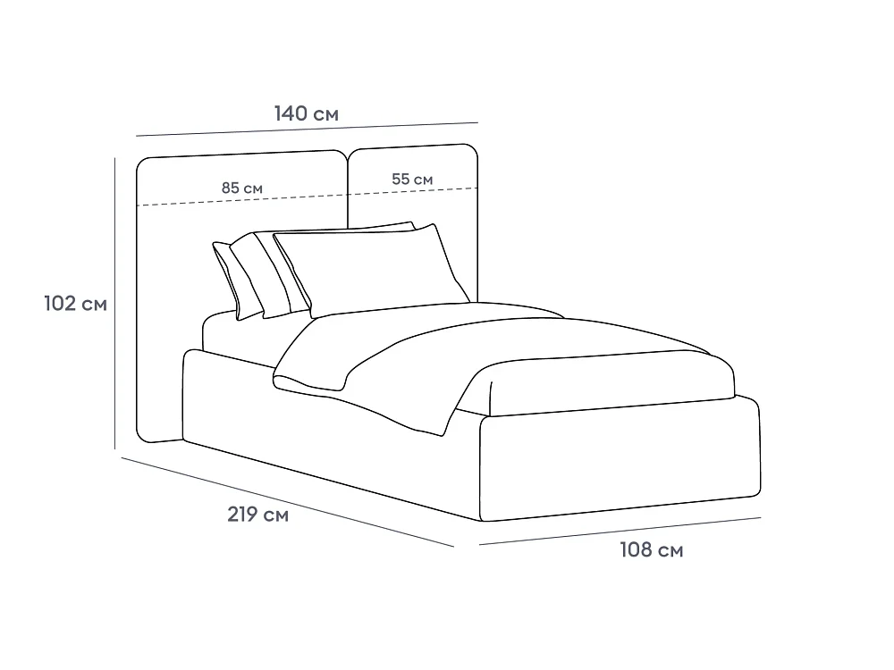 Кровать Atessa без подъемного механизма