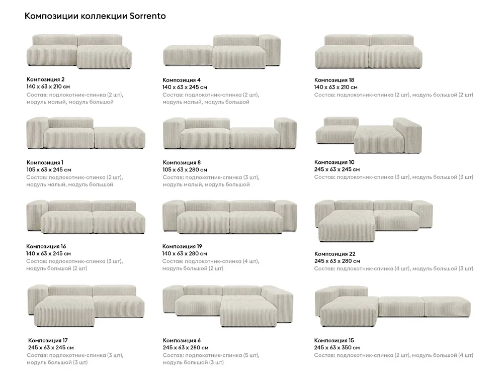 Модульный диван Sorrento