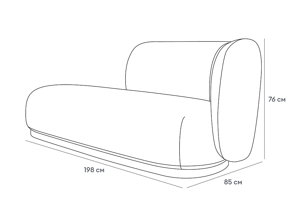 Кушетка Lucca правая