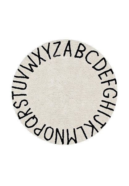 Ковер круглый Алфавит Round ABC (бежевый) 150D