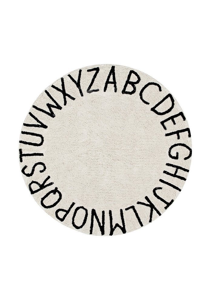 Ковер круглый Алфавит Round ABC (бежевый) 150D